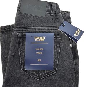 Cavalli Class Black Straight Leg Jeans
